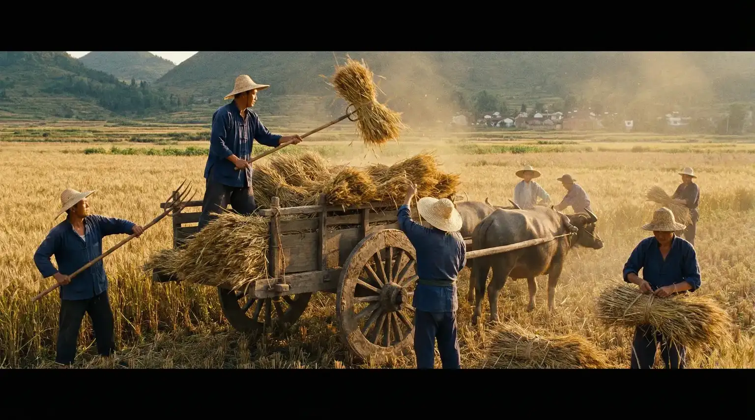 丰收季节农民装车运粮 - 一个人看的www高清免费完整版 秋收场景